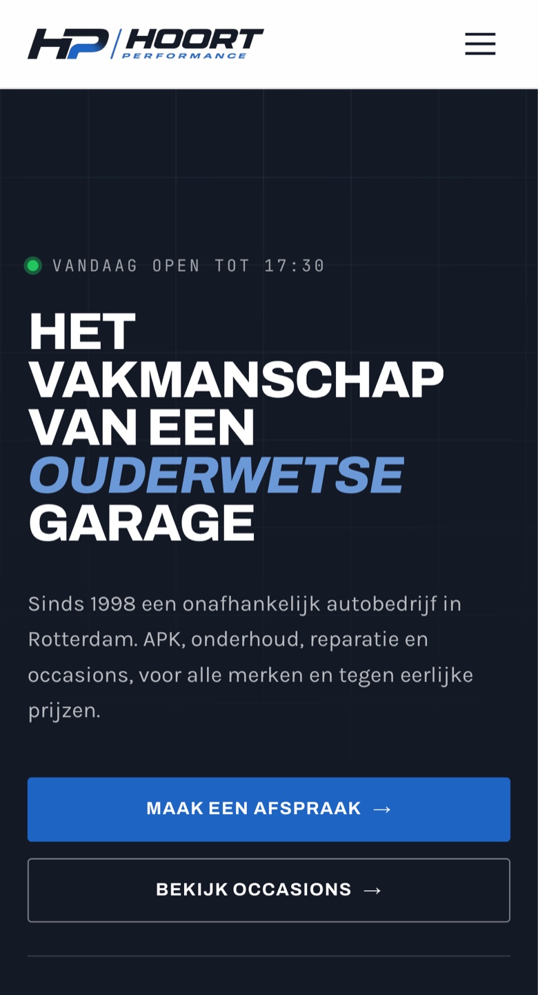 Huisstijl op een Garagemaatje-website, voorbeeld 2