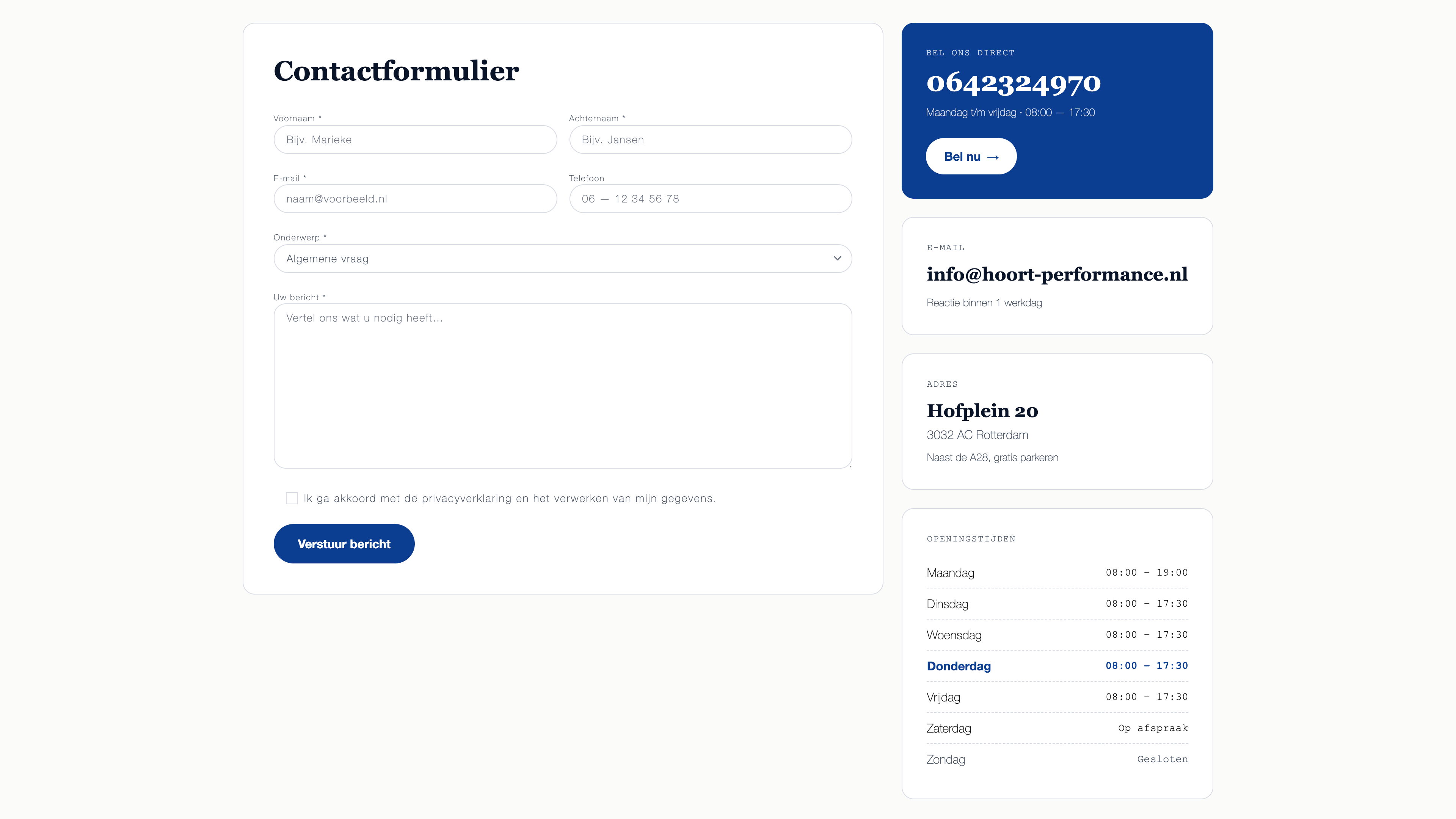 Demo: Contact